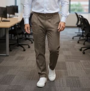 Roundtree & Yorke - Men's Casual Pants, Olive, Comfort Waist "Ultimate Expander"